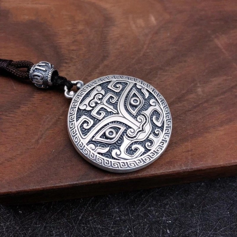BOCAI S999 Silver Pendant for  - Ethnic Fashion Design 评论和价格