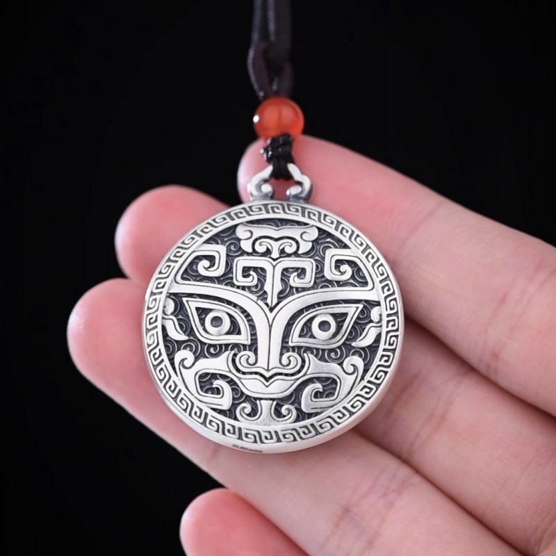 BOCAI S999 Silver Pendant for  - Ethnic Fashion Design 评论和价格